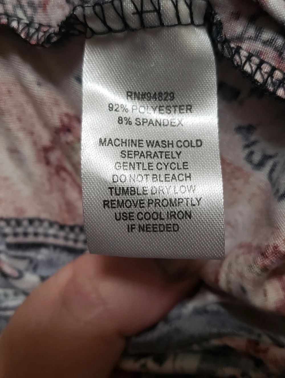 Floral Colorblock print mini spaghetti strap dress Sm Derek Heart Strappy Neck - Picture 7 of 7